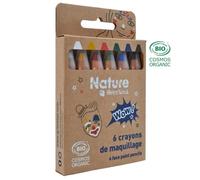 Grim'Tout - Nature Set de 6 Crayons de Maquillage Facial - Certifiés Bio - Maquillage de Fête pour Enfant et Adulte : Anniversaire, Halloween, Carnaval, Kermesse - Couleurs WOW!