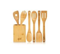 Set de 6 Cuillières en bambou - - Avec boîte de rangement