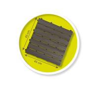 Smoby Life - Set De 6 Dalles (45x45 cm par pièce) - Accessoire de Maison Smoby - Créer Un Plancher - Clipsage Rapide - Effet Texturé Bois - Matière Recyclée - Fabrication Française