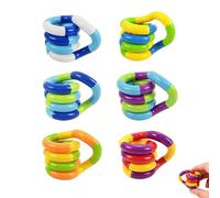 Set de 6 de Décompression Torsadés - Fidget pour Réduire Le Stress et Améliorer la Coordination Main-Œil chez Les Enfants et Les Adultes - Accessoires Sensoriaux Polyvalents Décompression Puzzle