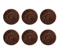 Set de 6 dessous de verre Saya en rotin 10 cm - Table Passion - Marron - Rotin Marron G