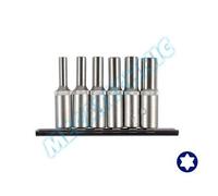 Set De 6 Douilles Longues - 1/4 - Type Torx - T4 Au T10