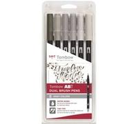 Set de 6 feutres Tombow France & Benelux Abt Dual Gris Multicolore G