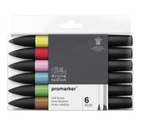W&N PROMARKER SET X6 TONS MOYENS