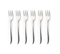 Set de 6 fourchettes à dessert Salter - Harrogate, Fourchettes à gâteau en acier inoxydable 18/0, Hauteur 19 cm, Ensemble de couverts à pâtisserie, Finition polie miroir, Passe au lave-vaisselle