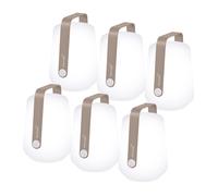 Set de 6 lampes LED Balad avec batterie H 12cm HxØ 13.5x10cm