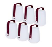 Set de 6 lampes LED Balad avec batterie H 12cm HxØ 13.5x10cm