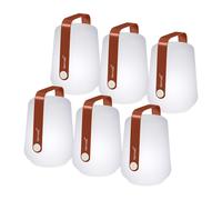Set de 6 lampes LED Balad avec batterie H 12cm HxØ 13.5x10cm
