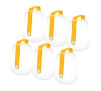 Set de 6 lampes LED Balad avec batterie H 12cm HxØ 13.5x10cm