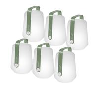 Set de 6 lampes LED Balad avec batterie H 12cm HxØ 13.5x10cm