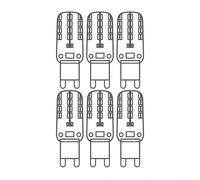 Set de 6 LED G9 PIN 2,2W 2700K/200lm/2,2W
