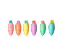 Set De 6 Mini Surligneurs Pastel Caratte Team - Multicolore