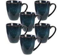Set de 6 mugs 30cl en céramique au grés du temps bleu - GALET - ALTOBUY Bleu