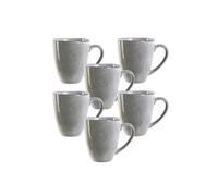 Set de 6 mugs 30 n céramique au grés du temps gris - GALET -
