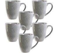 Set de 6 mugs 30cl en céramique au grés du temps gris - GALET - ALTOBUY Gris