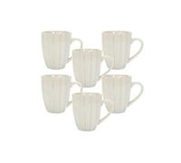 AltoBuy Set de 6 Mugs Beiges en céramique (30cl) - Shelly