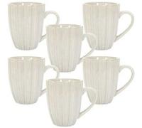 AltoBuy Set de 6 Mugs Beiges en céramique (30cl) - Shelly