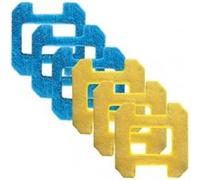 Hobot 268/288 Lot de 3 chiffons de nettoyage de rechange en microfibre pour nettoyage à sec Bleu