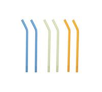 Set de 6 pailles en verre avec brosses LUMA - - Multicolore - Verre