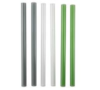 Set de 6 pailles en verre grises, vertes et transparentes avec brosse de nettoyage 21,5 cm Point Virgule