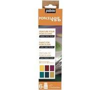 Set de 6 peintures base eau porcelaine - 6 x 20 ml Multicolore G