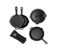 Pit Boss - Kit de 6 accessoires de cuisson en fonte pour barbecue