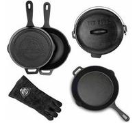 Kit 6 accessoires de cuisson en fonte pour le barbecue Pit Boss