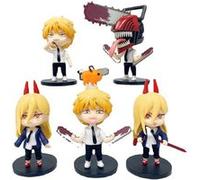 Set de 6 pièces Figurines Chainsaw man 10 cm G
