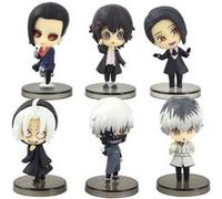 Set de 6 pièces Figurines Delicate Tokyo Ghoul Kaneki Ken Takizawa Juuzou Uta Furuta Haise Sasaki 5cm G
