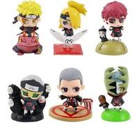 Set de 6 pièces Figurines Naruto Deidara Hidan Sasori Zetsu Kakuzu 6 cm G