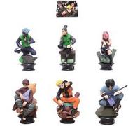 Set de 6 pièces Figurines Naruto Haruno Sakura Uchiha Sasuke Gaara 7cm avec tapis de souris Naruto G