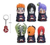 Set de 6 pièces Figurines Naruto Zetsu Hoshigaki Kisame Orochimaru 7.5cm avec portes clés naruto G