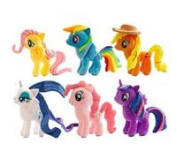 Set de 6 pièces Peluche My Little Pony Pinkie Pie AppleJack 30 cm G