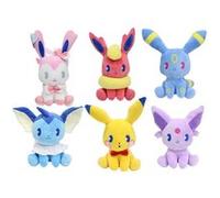 Peluche GENERIQUE Set de 6 pièces Poupées Delicate Pokémon Pikachu Evoli Flareon Sylveon Jouets pour enfants cadeaux de Noël 20 cm