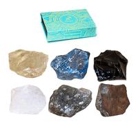 Set de 6 pierres de guérison du zodiaque pour la méditation et l’harmonisation énergétique, coffret cadeau élégant, qualité premium et durable (Sagittaire)