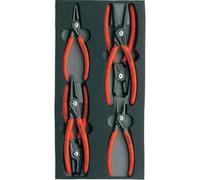 Set de 6 pinces pour circlips intérieur et extérieur KNIPEX 00 20 01 V02