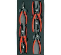 Set de 6 pinces pour circlips intérieur et extérieur KNIPEX 00 20 01 V02