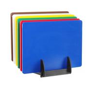 Set de 6 planches à découper HACCP avec rack, 6 u., 450x300x(H)10mm - Hendi HENDI