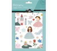 Maildor AE134O - Un sachet de gommettes Dreamy 6 planches 14,8x21cm, Princesses (219 stickers)