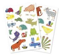 MY MANDARINE AE031O -GOMMETTES Baby - 6 planches 14,8 x 21 cm - À parti de 2 ans - ANIMAUX FAMILIERS (108 stickers)