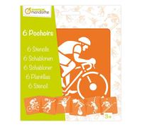 Set de 6 pochoirs enfants - Sports - 15,2 x 2 x 17,5 cm - Multicolore