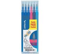 Set de 6 recharges Pilot Frixion Pointe moyenne 3 Bleu Rose Violet Turquoise Bleu G