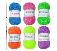 Set de 6 Rouleaux | % Polyester, 1mm Épaisseur, 110m Chacun | Brillant Pour Torchon, Sac, Crochets | Clair Tricot à la Main ?oreilles Avec Crochet