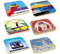 Set de 6 Sous-verre Rétro Marseille 2