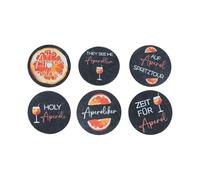Set de 6 SSKHE Aperol Dessous de Verre Felt,Verre Feutré,avec des Phrases Amusantes sur l'Aperol,pour Les Amoureux de l'Aperol Décoration de Table Party
