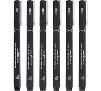 Set De 6 Stylos À Encre Pigmentaire Uni Ball Pour Dessin Noir 0,05 Mm À 0,8 Mm