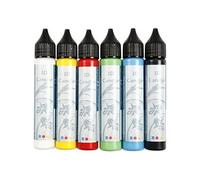 Creotime Set de 6 stylos de décoration de bougies multicolores Multicolore