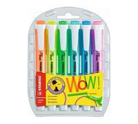 STABILO Surligneur Swing Cool pointe biseautée 1 et 4 mm coloris assortis fluo étui de 6