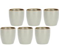Set de 6 tasses 100 ml en grès gris Rose & Tulipani