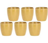 Set de 6 tasses à espresso 100 ml en porcelaine jaune Rose & Tulipani